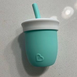 Munchkin straw cup mint green